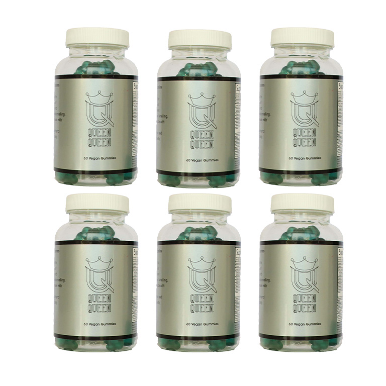 پک 6عددی مکمل پاستیلی کویین کویین QUEEN QUEEN 60 VEGAN GUMMIES