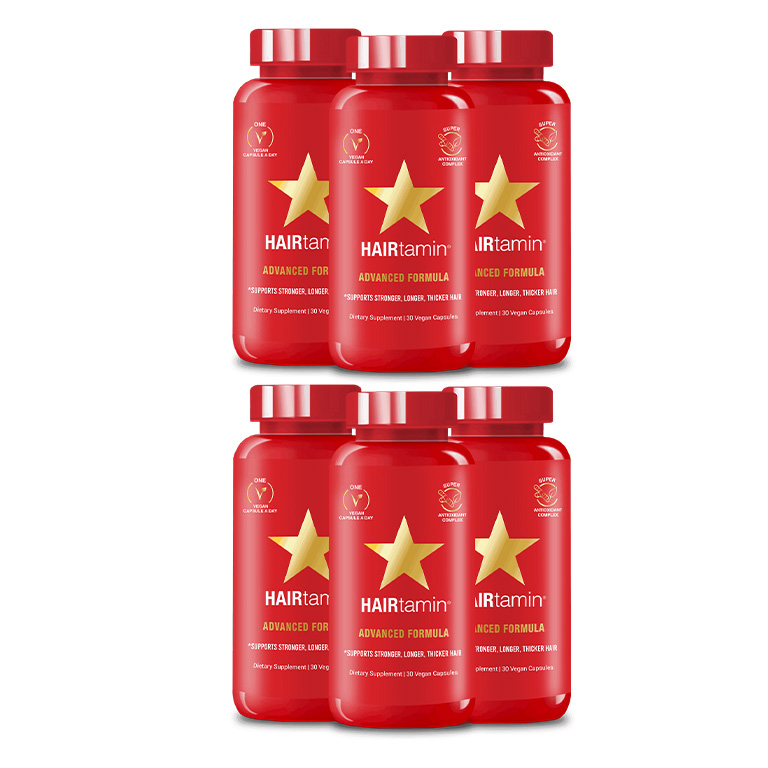 پک 6 عددی هیرتامینHAIRtamin Biotin Fast Hair Growth Vitamins×6