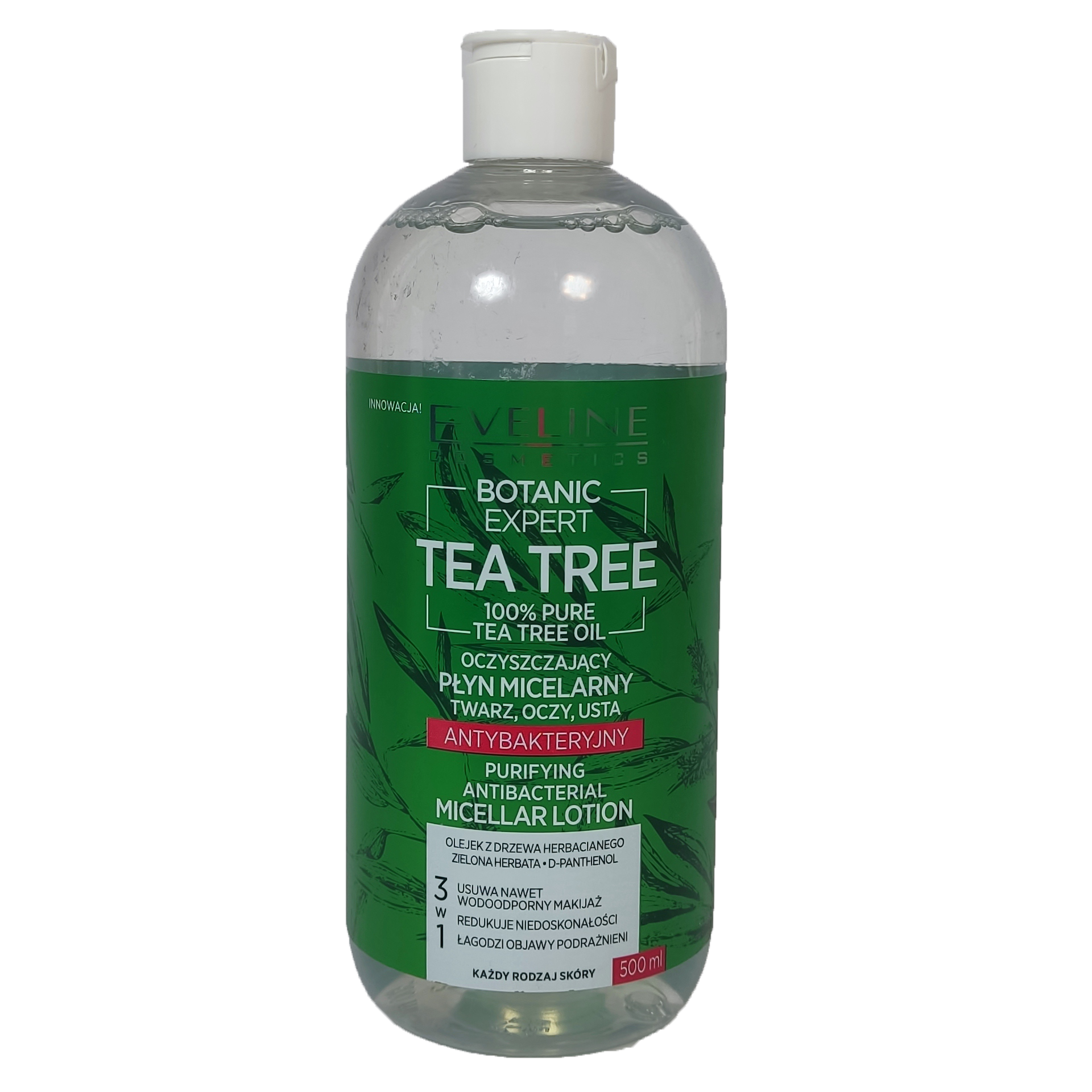 میسلارواتر روغن چای سبز (تی تری) اولاین Eveline Tea Tree Micellar lotion